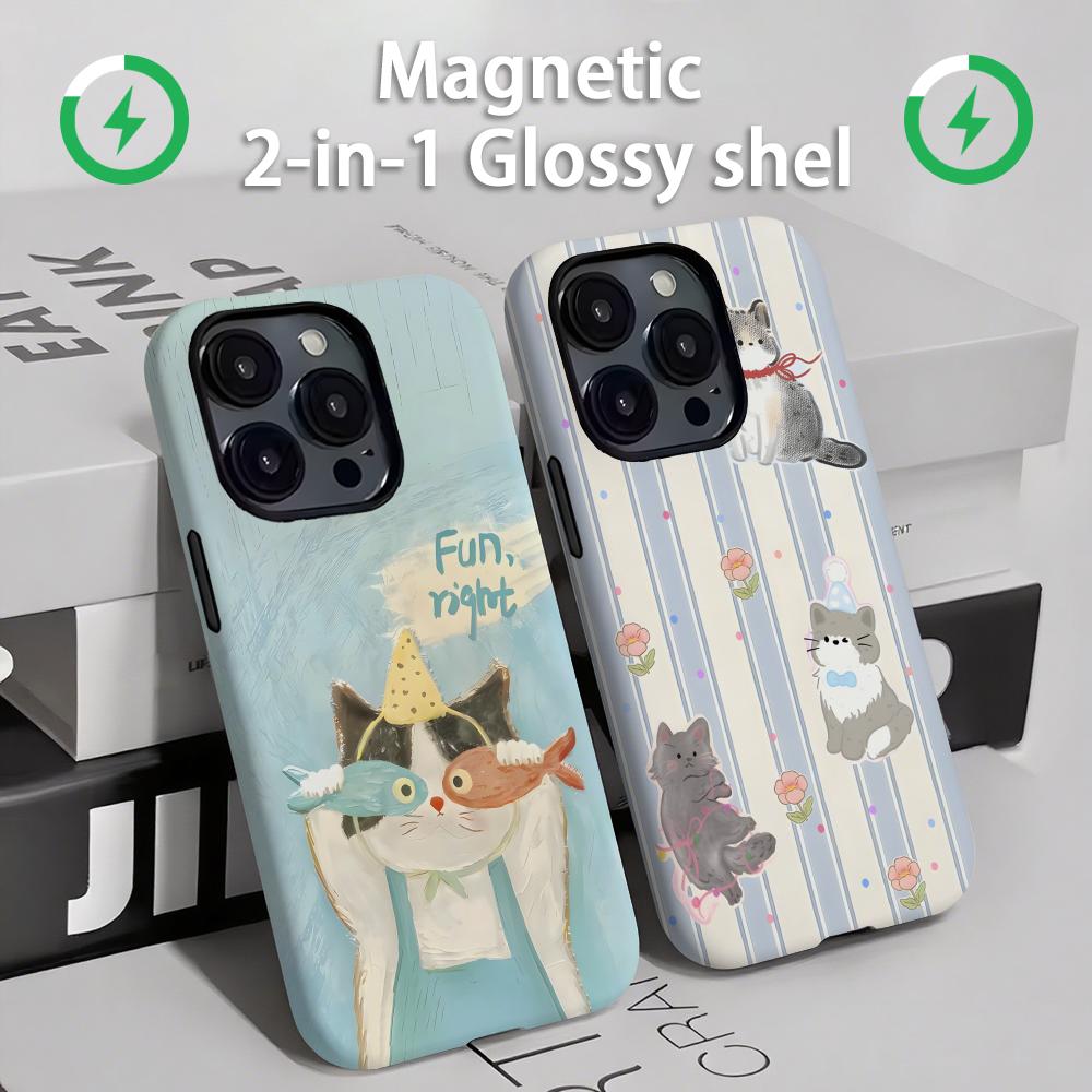 Phone Cases Cute Iphone 13 - Coque de téléphone magnétique 2 en