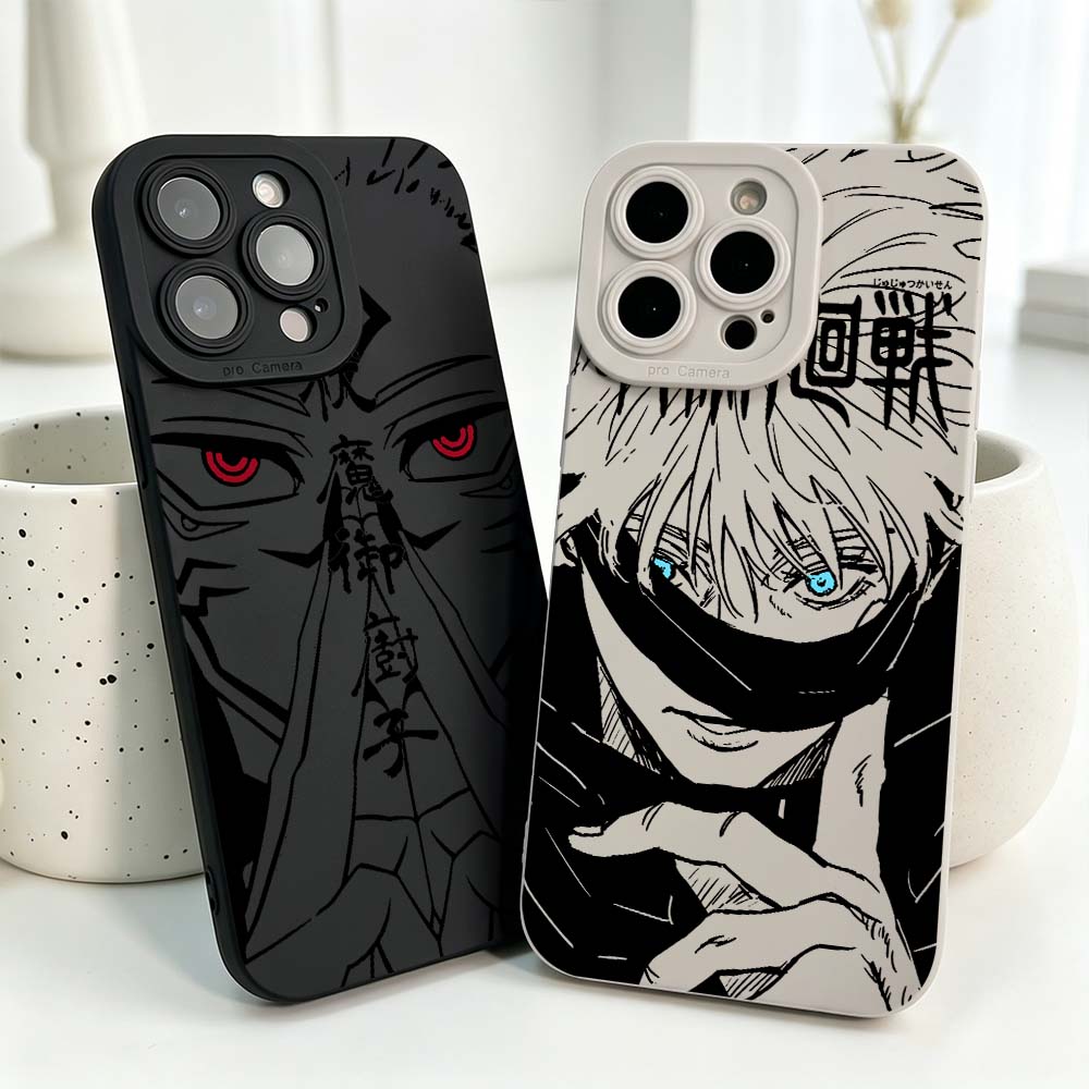 Phone Cases Iphone 15 Pro Max - Coque en silicone souple Anime Jujutsu