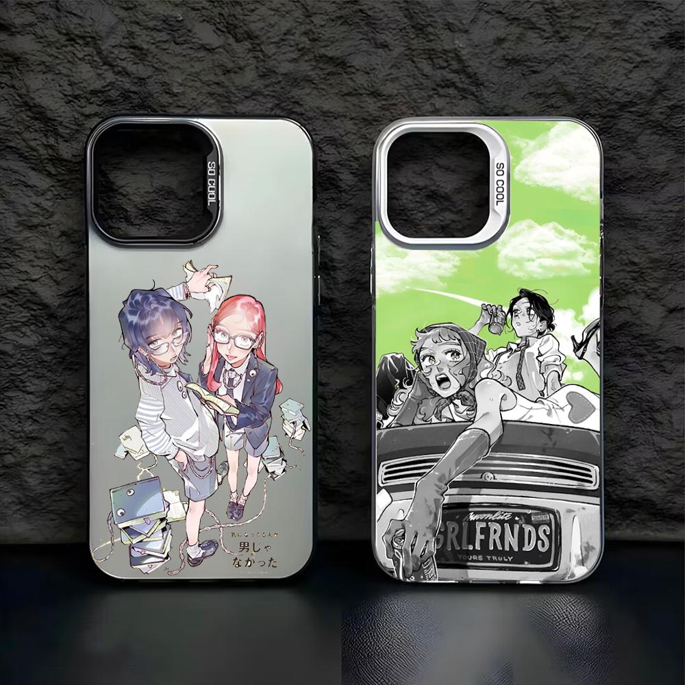 Phone Cases At Shein - Coque de téléphone rigide argentée colorée