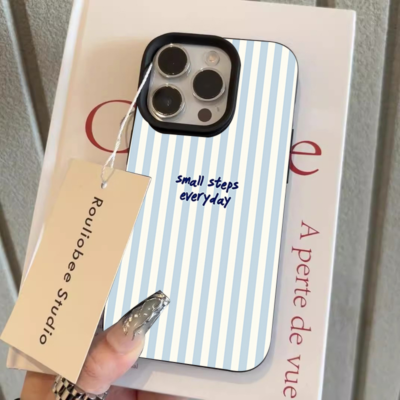 Coque rayée bleue et blanche p - Phone Cases Blue avis et prix